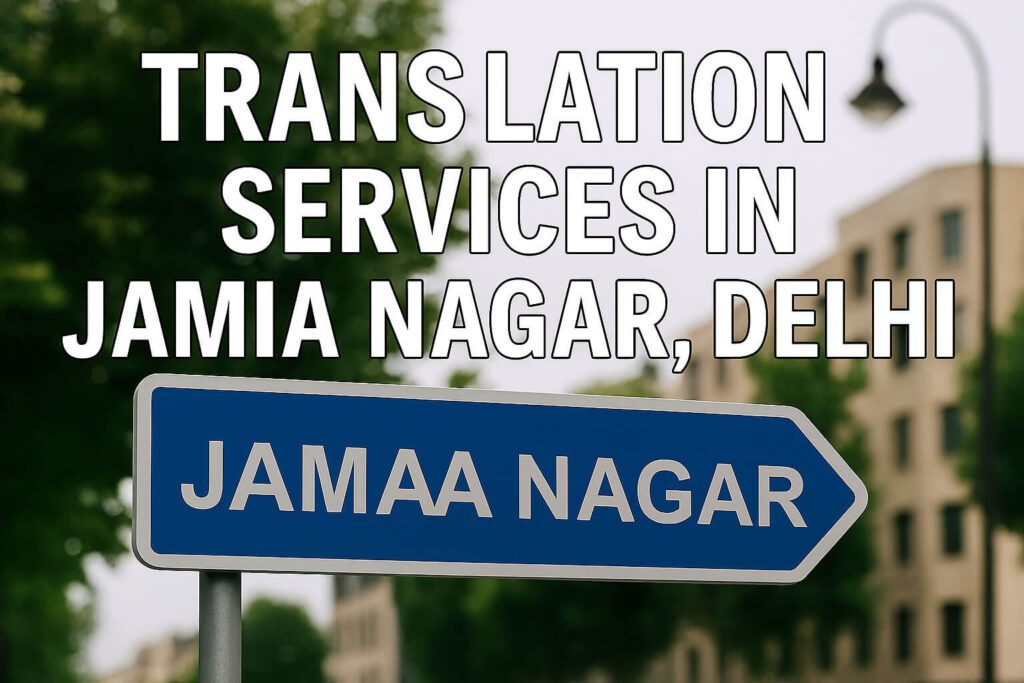 Translation Services in Jamia Nagar